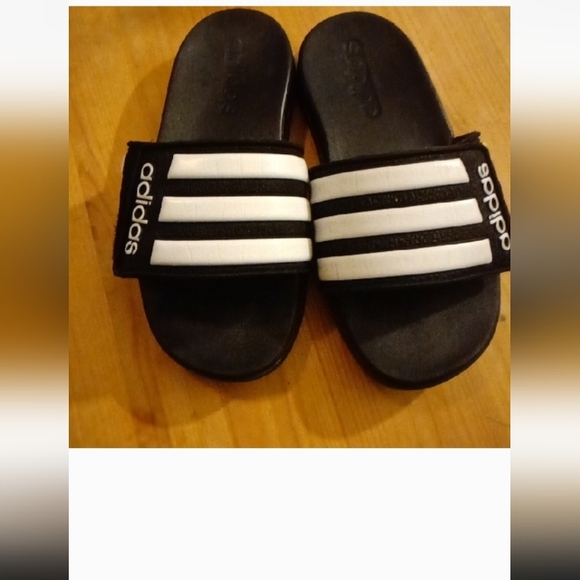 Adidas backpack and slides bundle set size 12 little kids - Picture 8 of 12